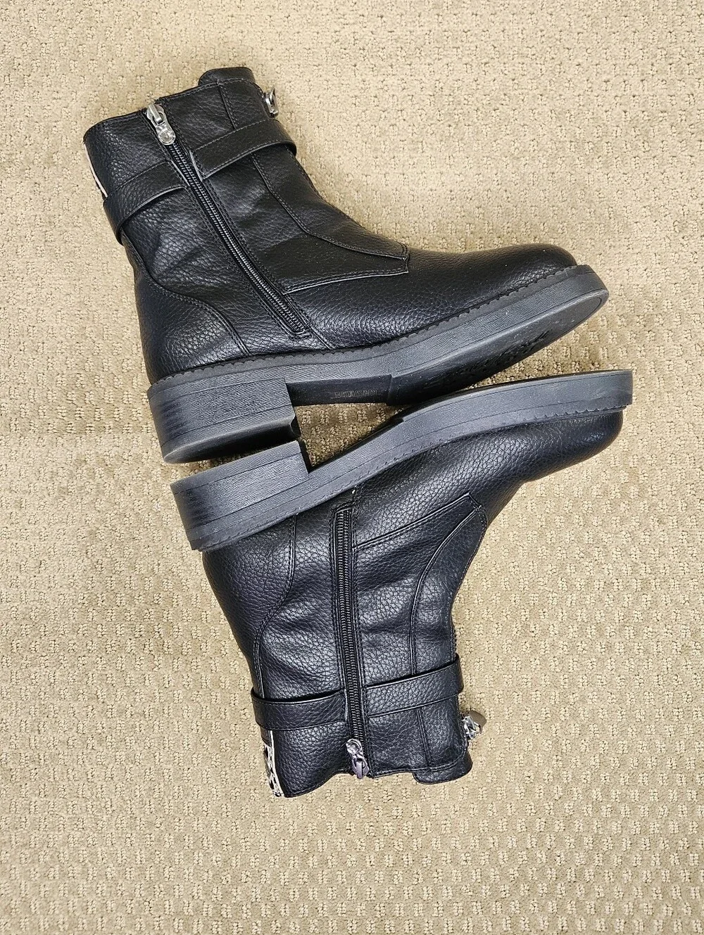 Blowfish Malibu Vozlyn black biker combat grunge vegan ankle boots size 10 M